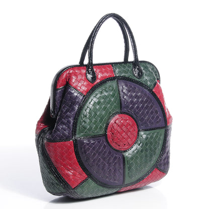 Bottega Veneta Intrecciato Goatskin Ayers Trim Frame Satchel Multicolor 3 of 9