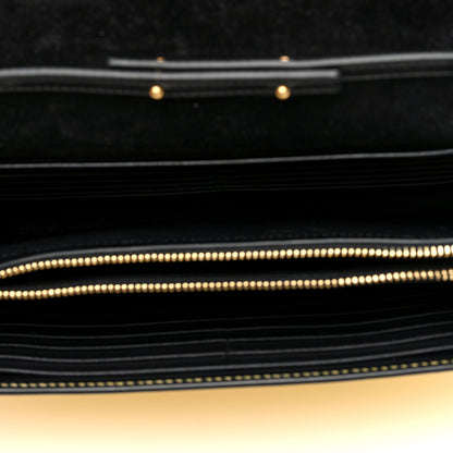 Saint Laurent Metallic Calfskin Monogram Chain Wallet Gold 5 of 9