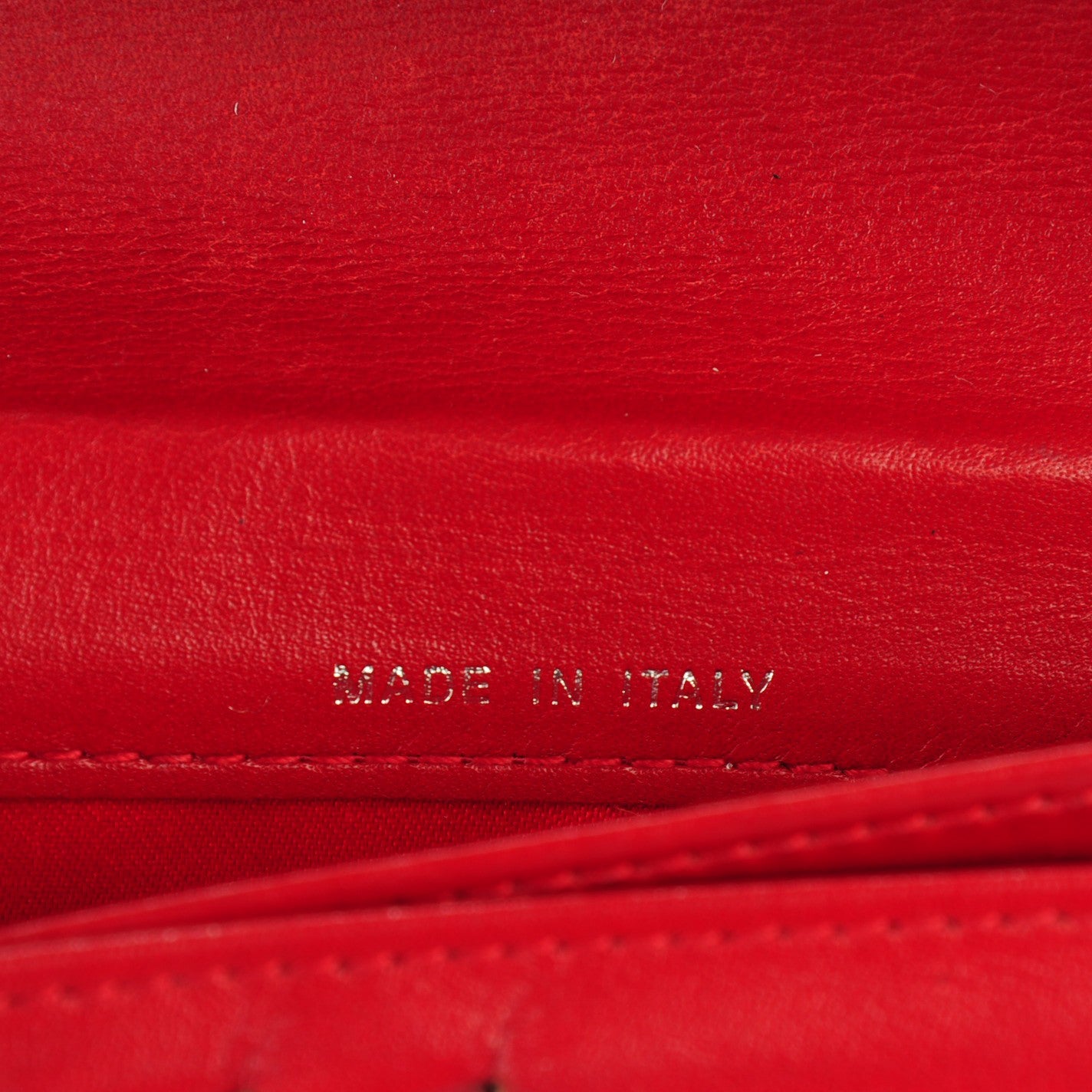 Patent Camellia Embossed Yen Wallet Red