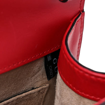 Gucci Calfskin Mini Sylvie Top Handle Bag Hibiscus Red 7 of 13