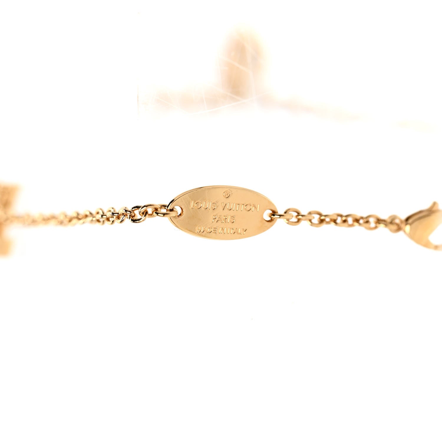 Louis Vuitton Metal Crystal LV Iconic Bracelet Gold 5 of 7