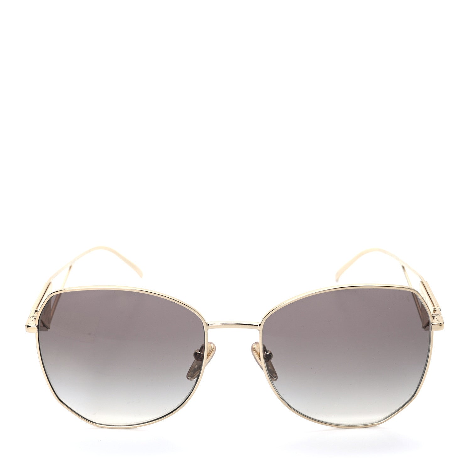 Prada Metal Symbole Triangle Logo Sunglasses SPR57Y Smoky Grey 2 of 9