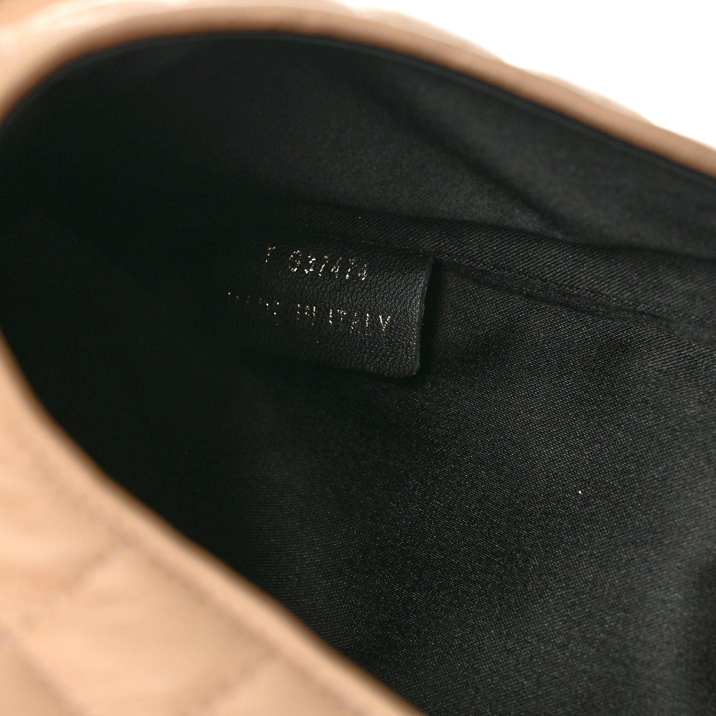 Lambskin Quilted Cap Toe Slipper With Pouch 37 Beige Black