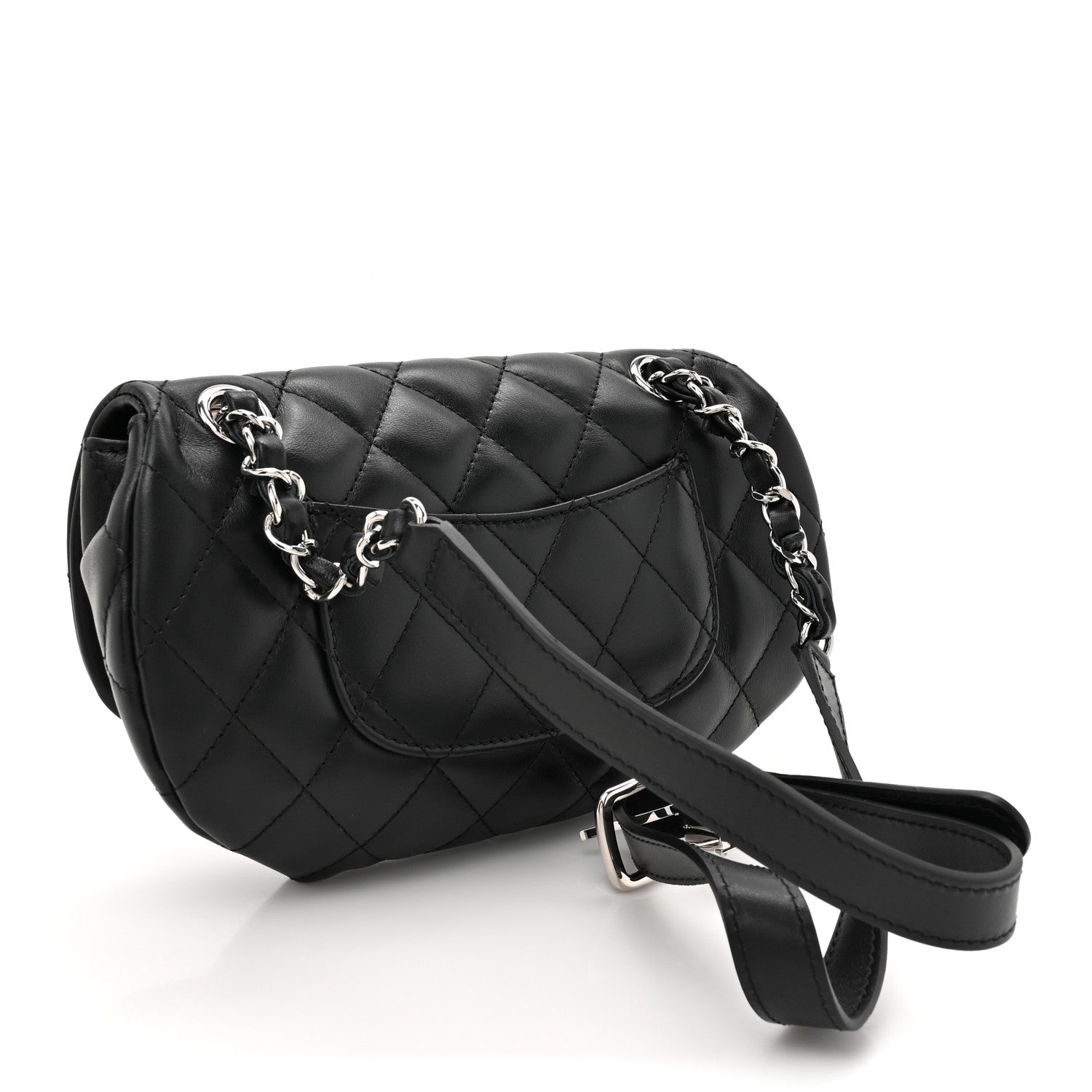 Chanel Calfskin Quilted CC Uniform Flap Belt Bag Black 3 of 10