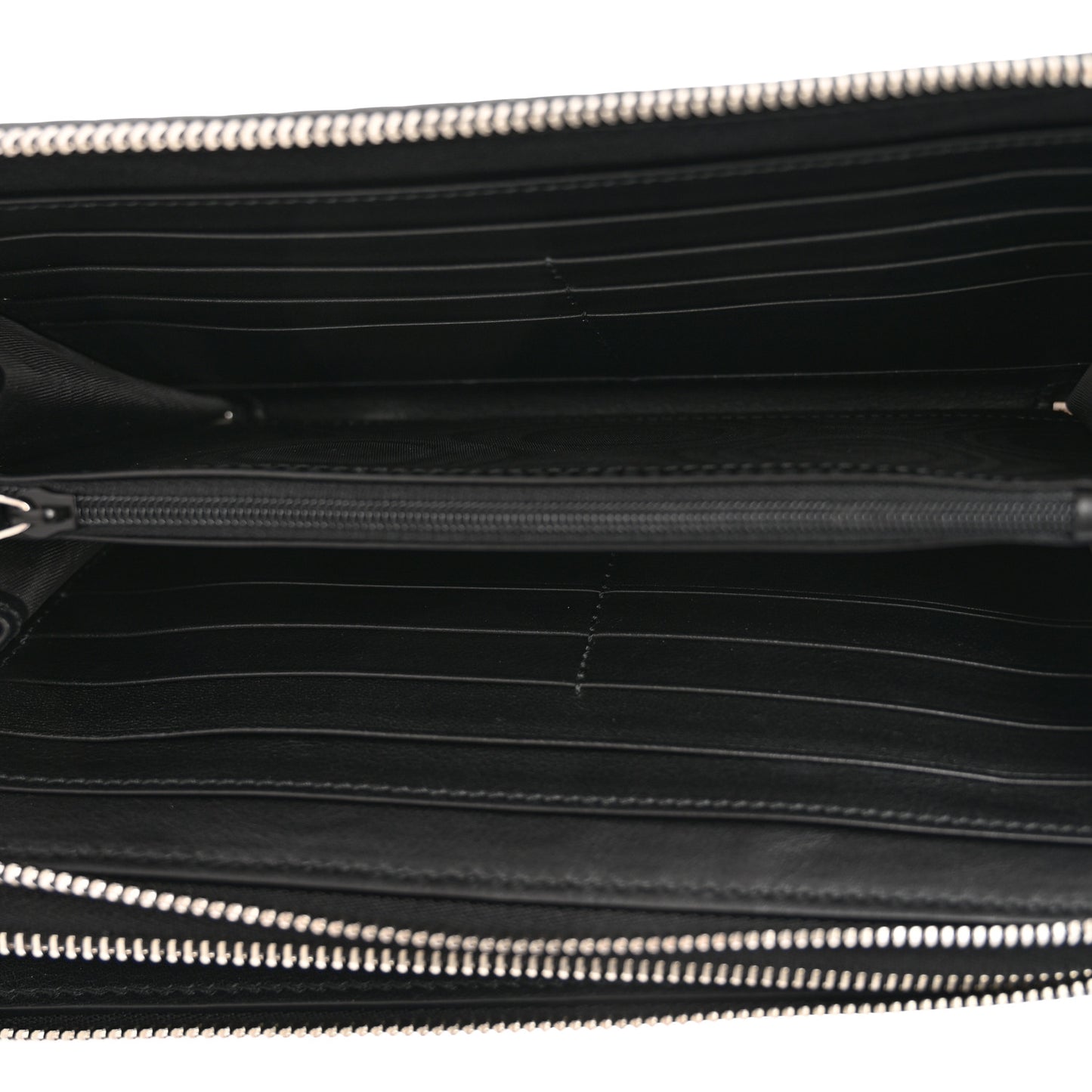 Microguccissima Zip Around Top Handle Travel Wallet Black