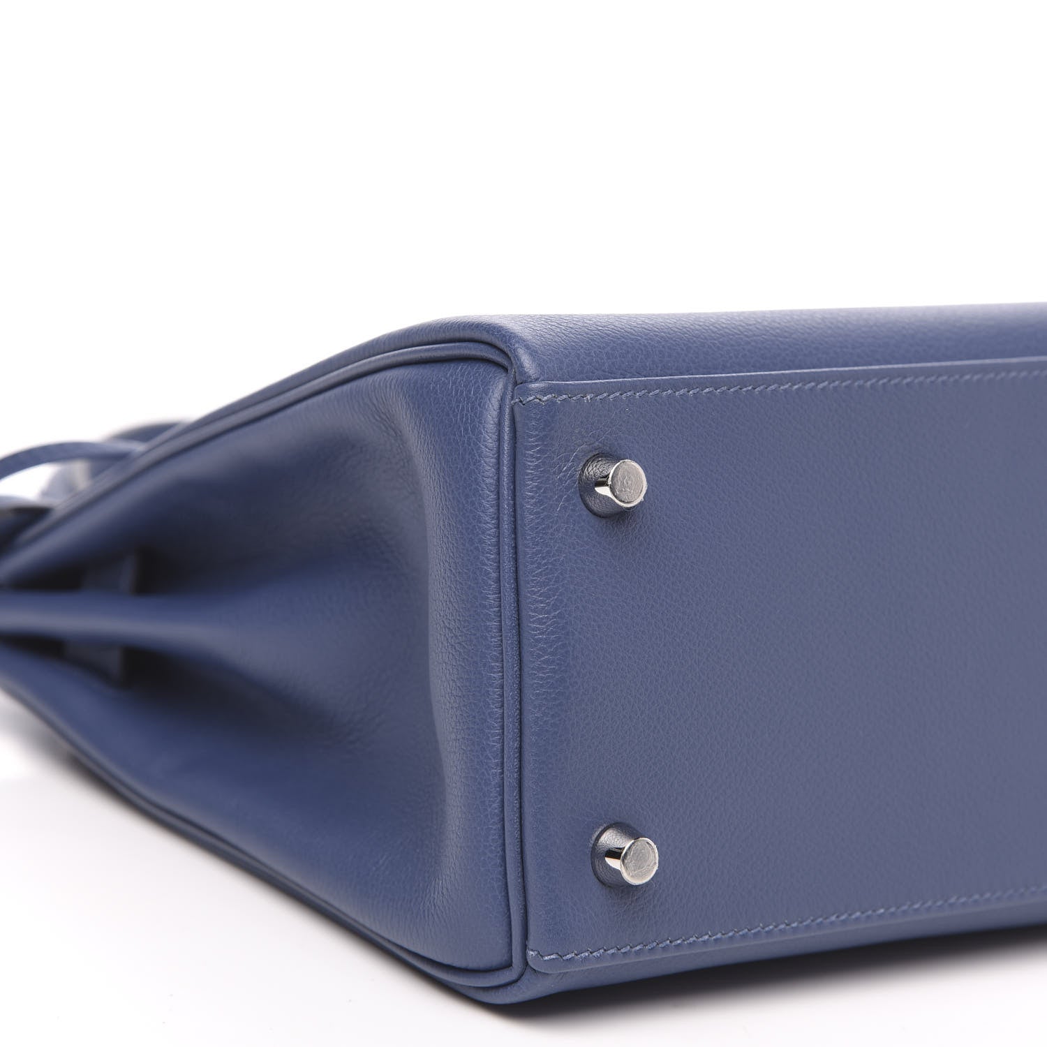 Hermes Evercolor Verso Kelly Retourne 28 Bleu Brighton Orange Poppy 8 of 10