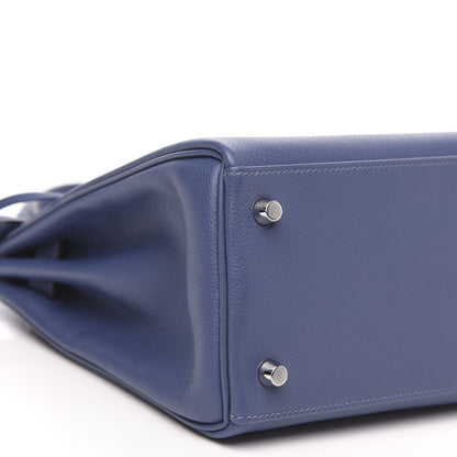 Hermes Evercolor Verso Kelly Retourne 28 Bleu Brighton Orange Poppy 8 of 10