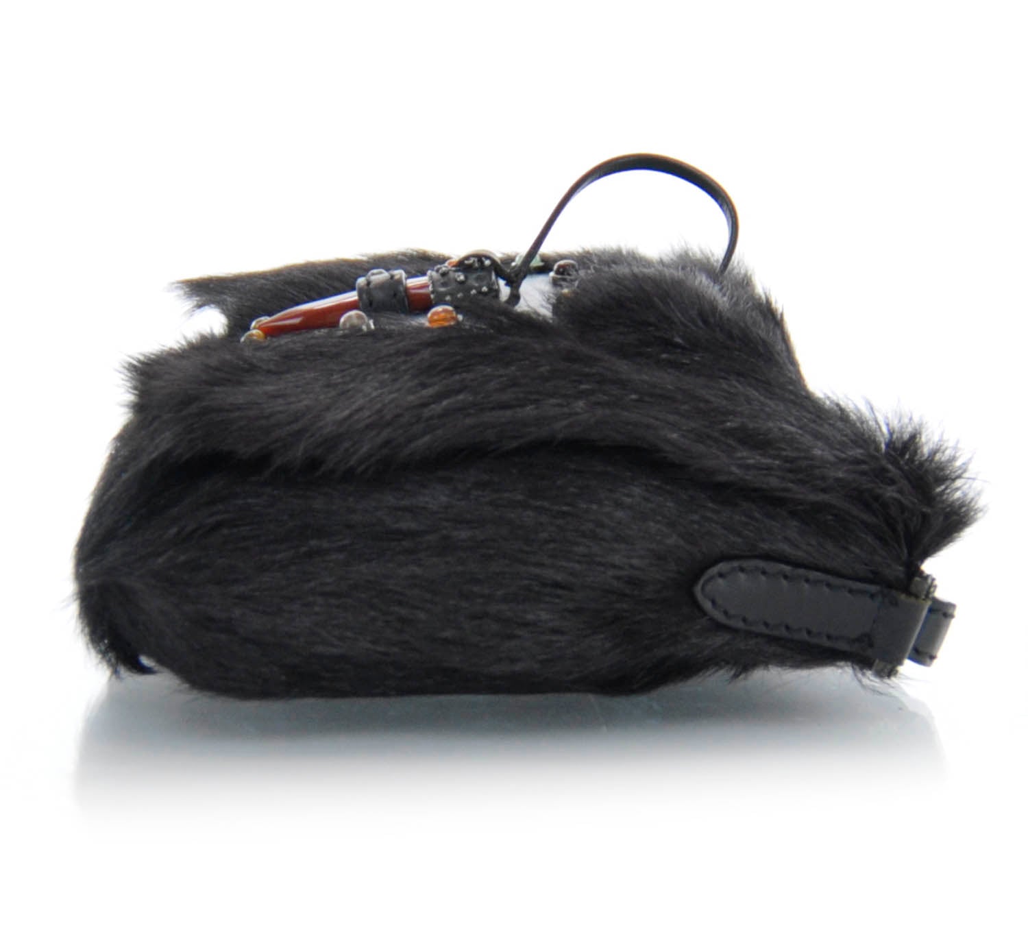 Valentino Garavani Fur Shoulder Bag Black 4 of 8