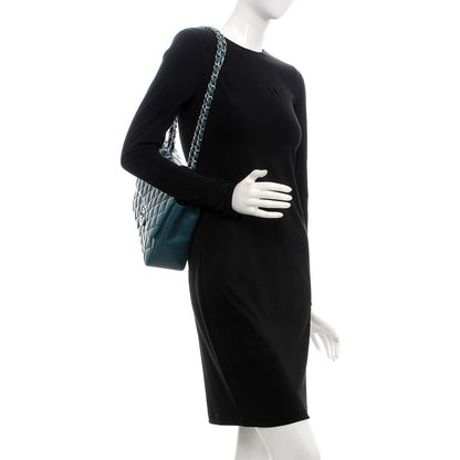 Chanel Lambskin Quilted Jumbo Single Flap Turquoise 3 of 15