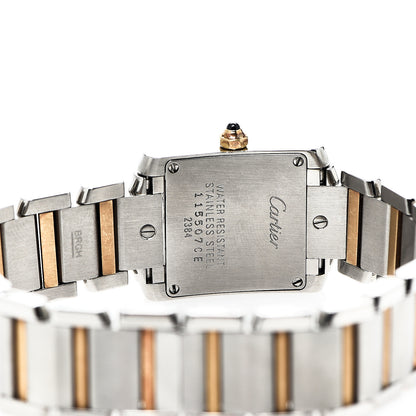 Cartier Stainless Steel 18K Yellow Gold 20mm Tank Francaise Quartz Watch 4 of 6