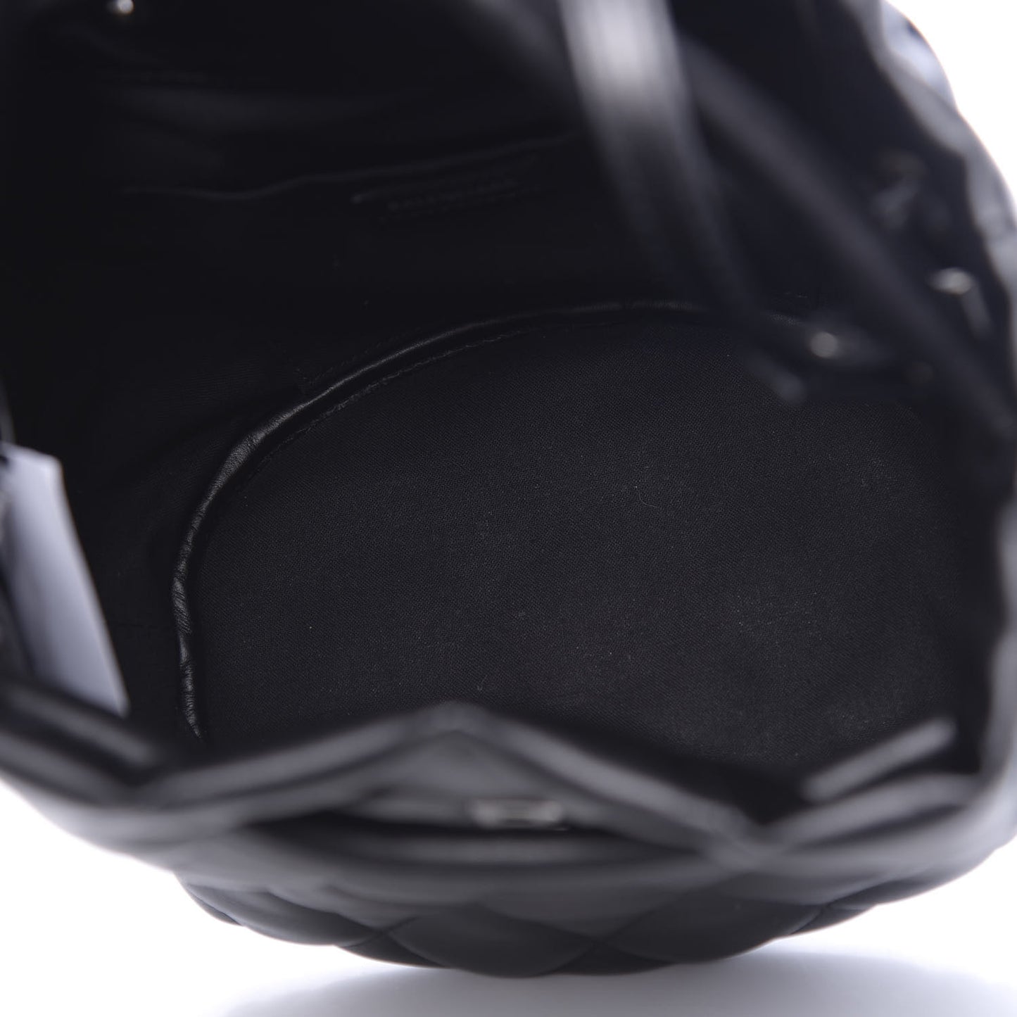 Nappa Calfskin Quilted Touch B Bucket Bag Black