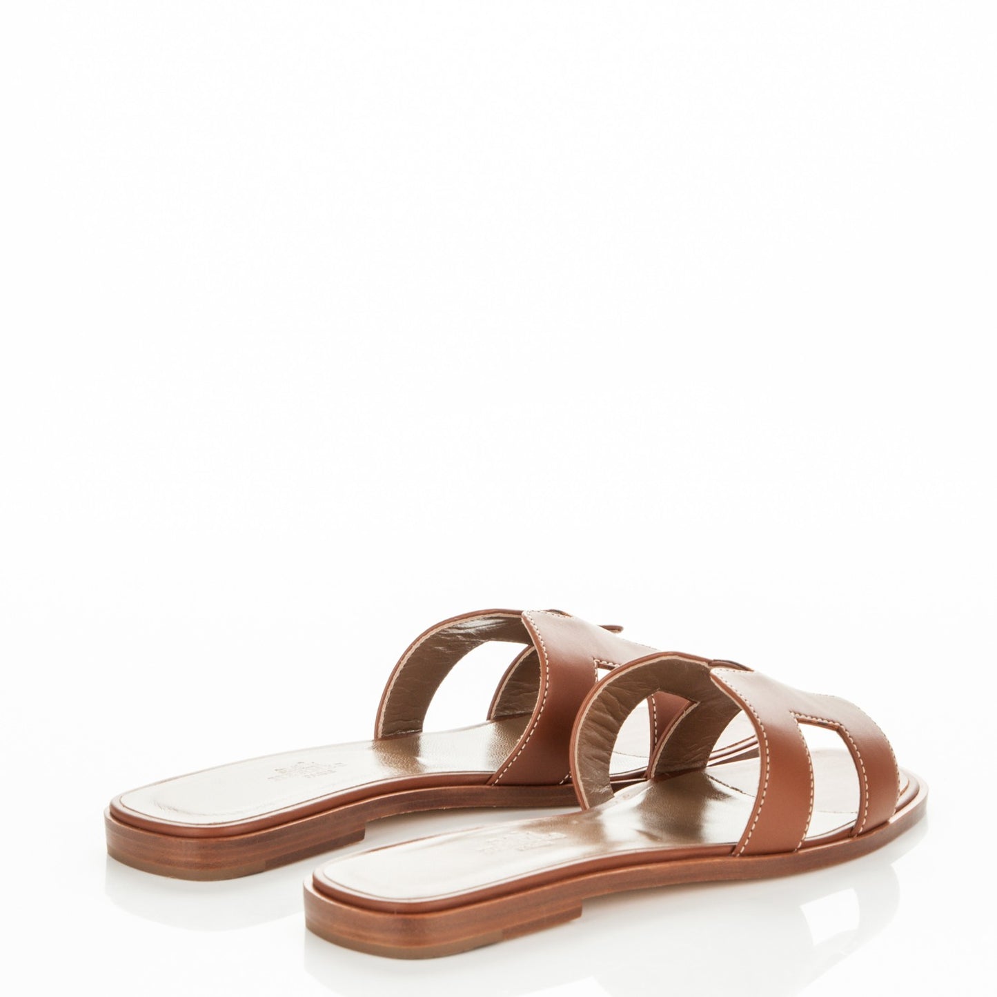 Box Calfskin Oran Sandals 37 Gold