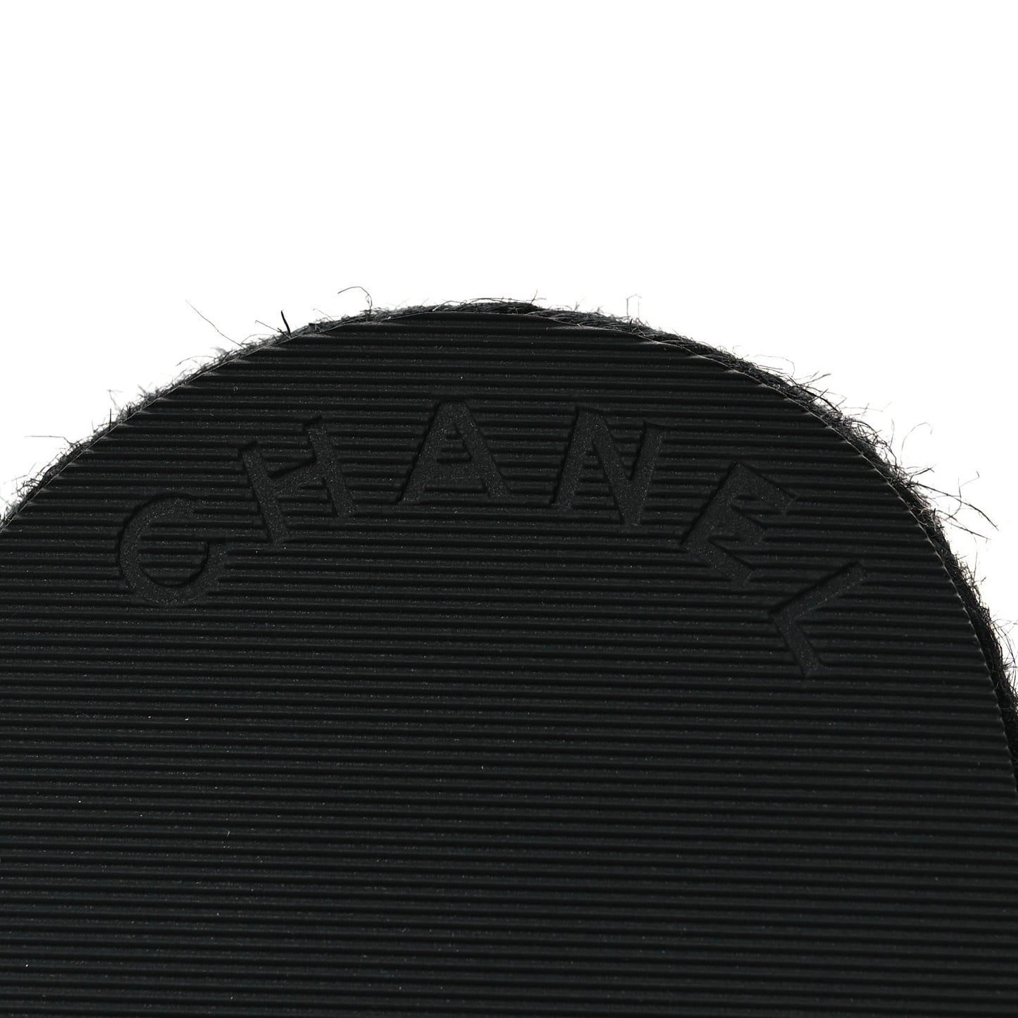 Lambskin Espadrille Mule Sandals 38 Black