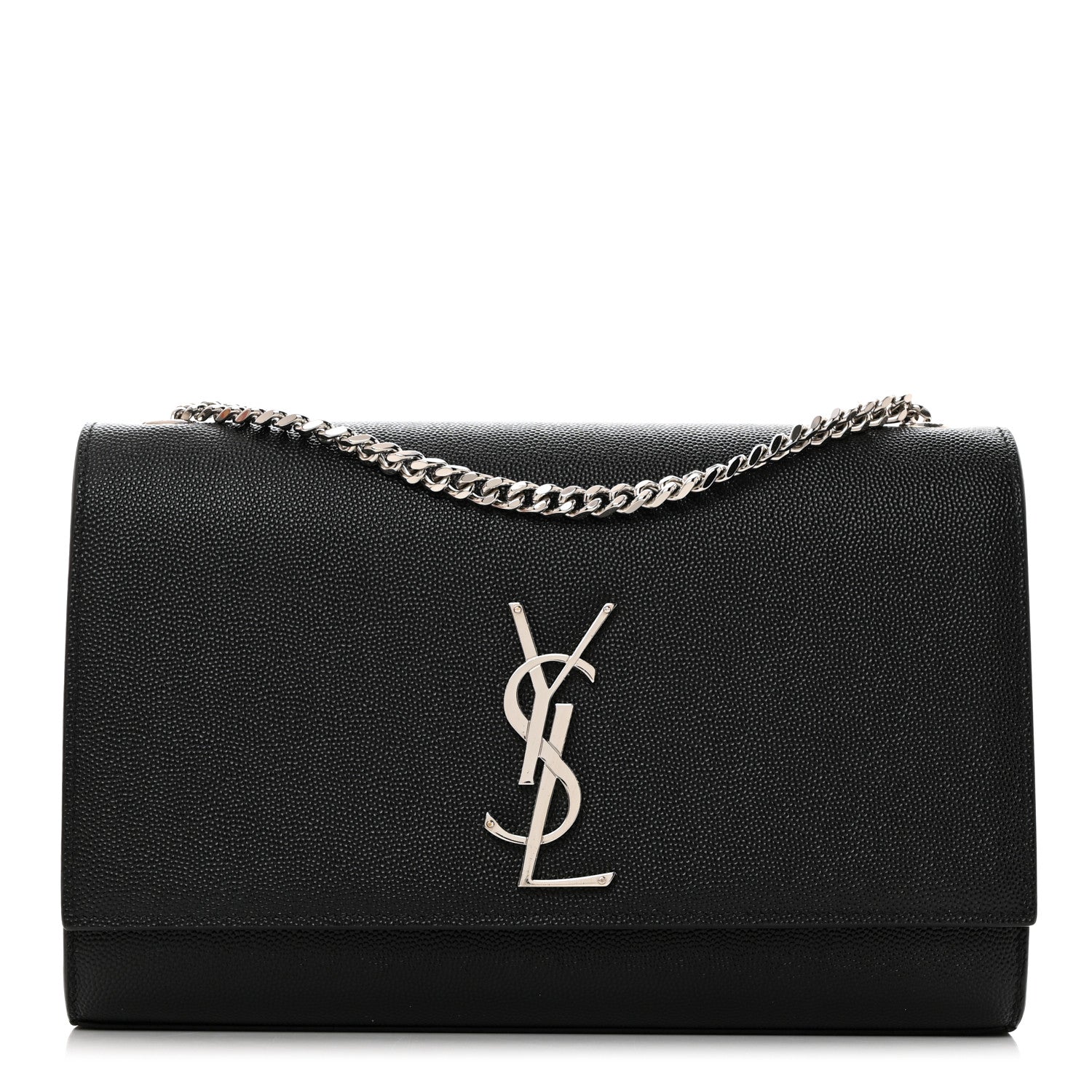 Saint Laurent Grain De Poudre Medium Classic Monogram Kate Satchel Black 1 of 10