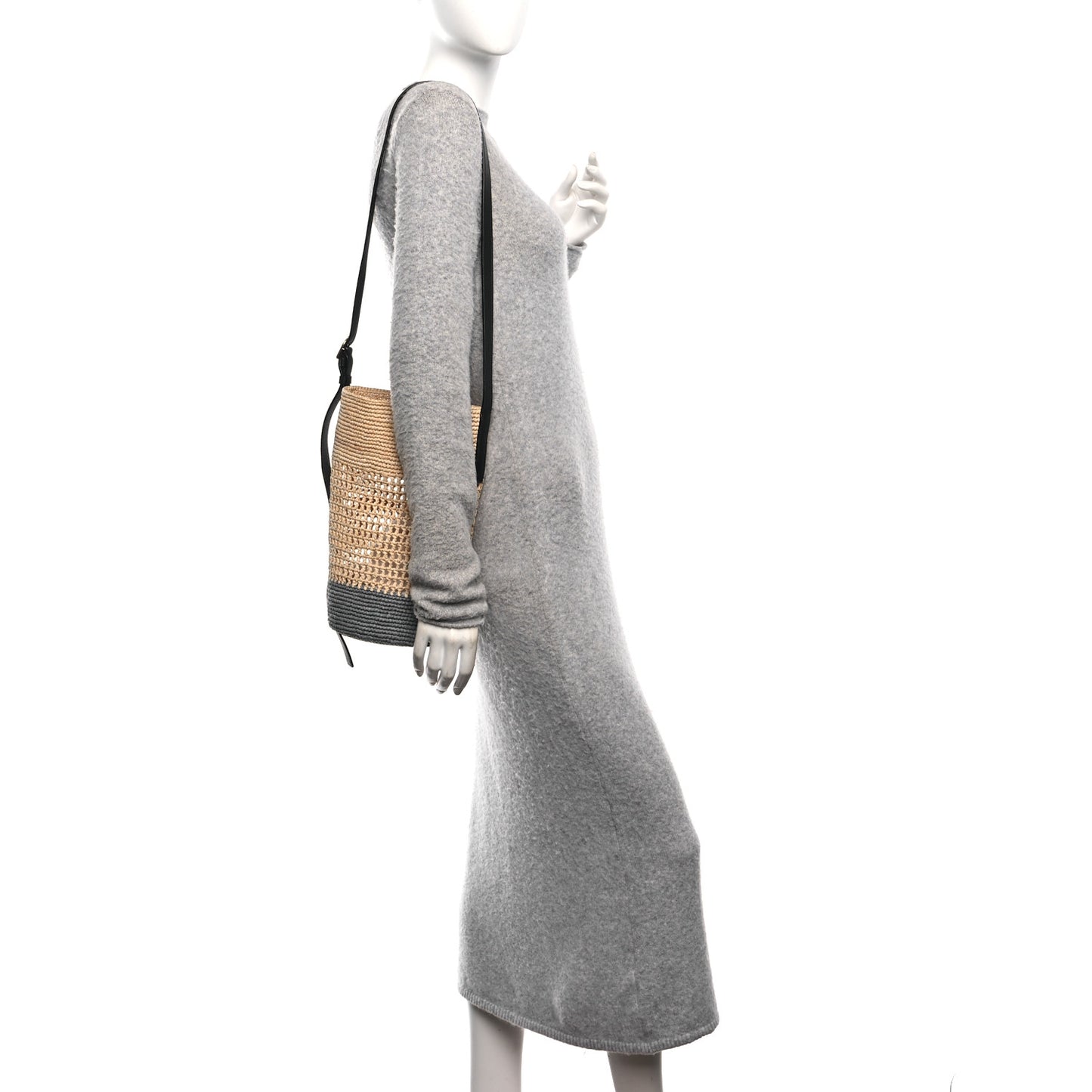 Raffia Small Billie Bucket Bag Natural