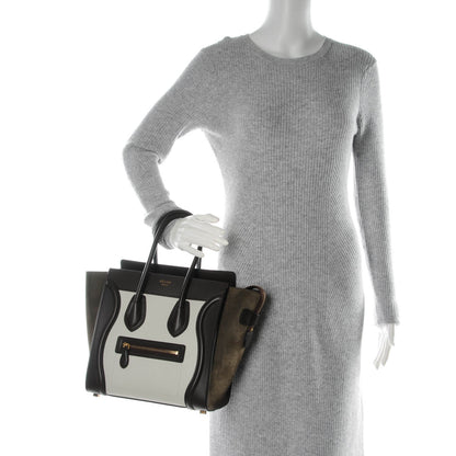 Celine Bullhide Micro Tri-Color Luggage Khaki 2 of 7