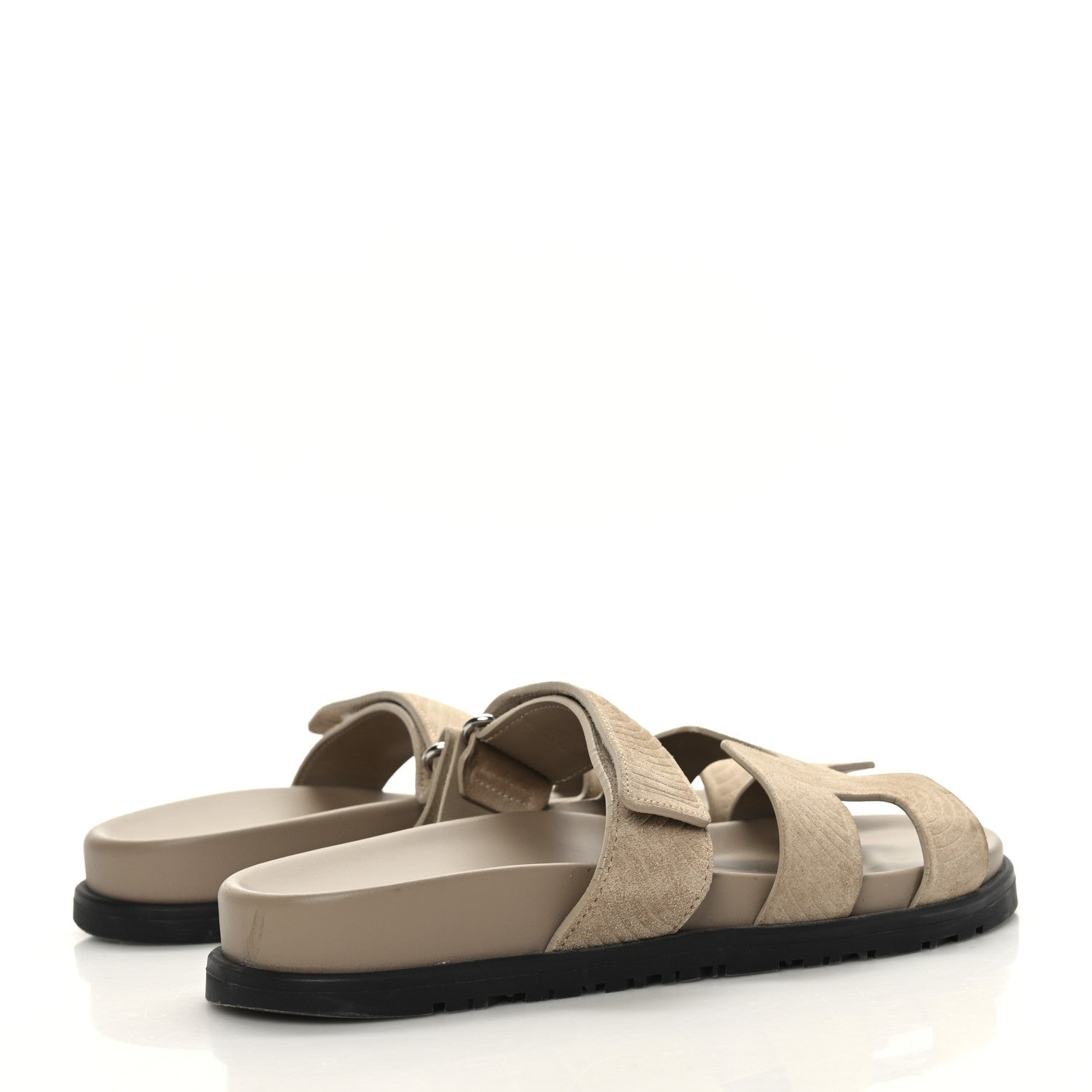 Hermes Suede Goatskin Chaine d'Ancre Womens Chypre Sandals 36.5 Beige Sable 4 of 8