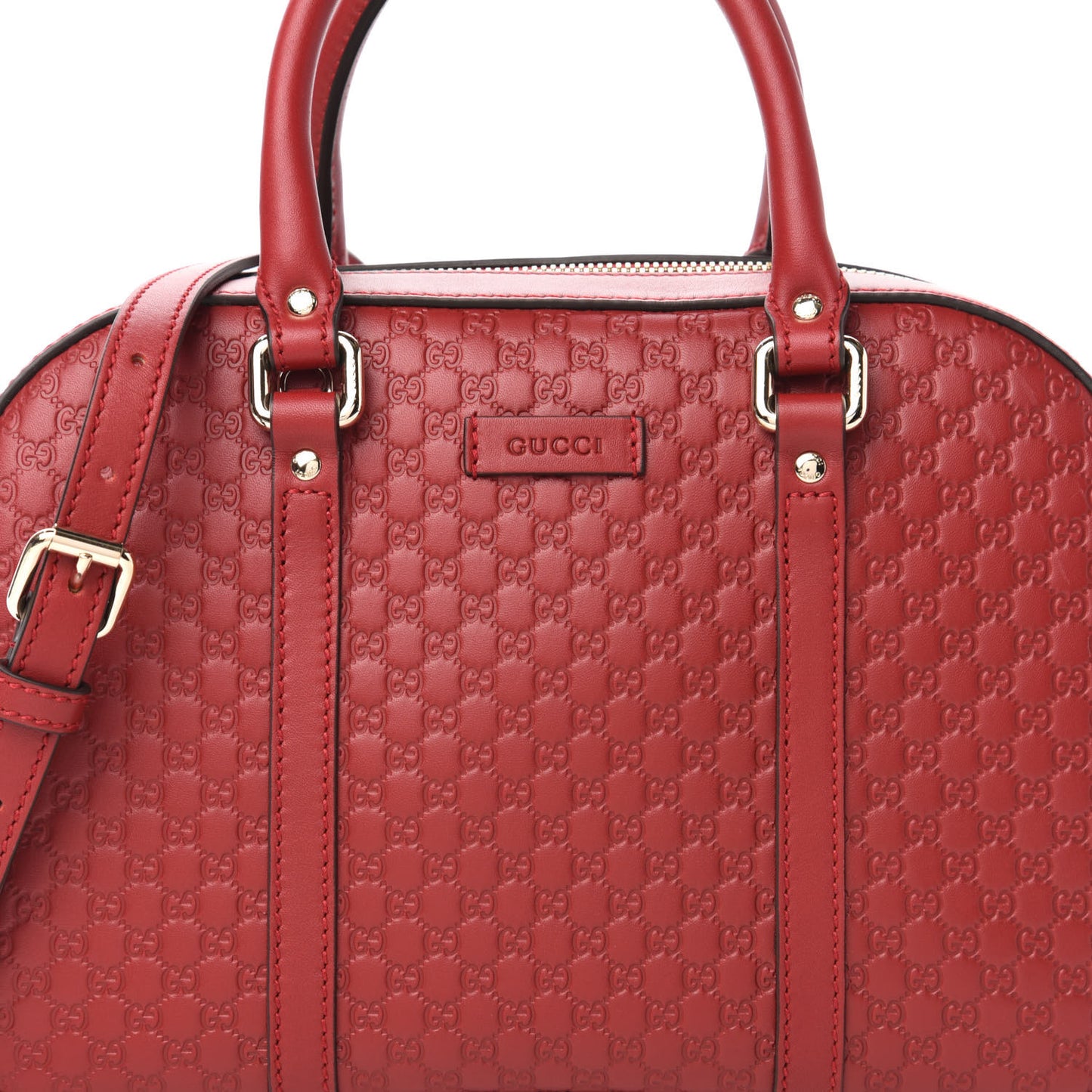 Soft Microguccissima Medium Crossbody Bag Rosso