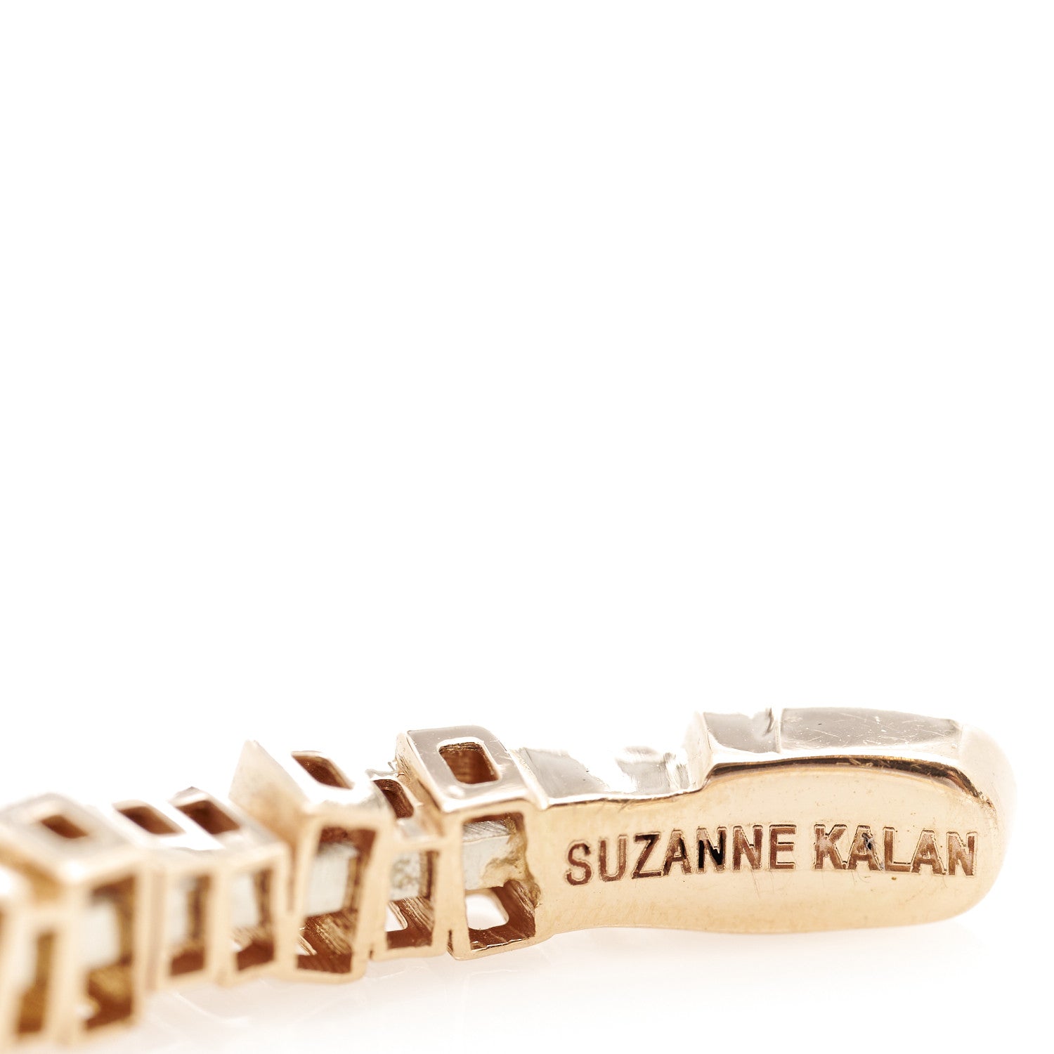 Suzanne Kalan 18K Rose Gold Rainbow Sapphire Baguette Reborn Cuff Bracelet 3 of 3