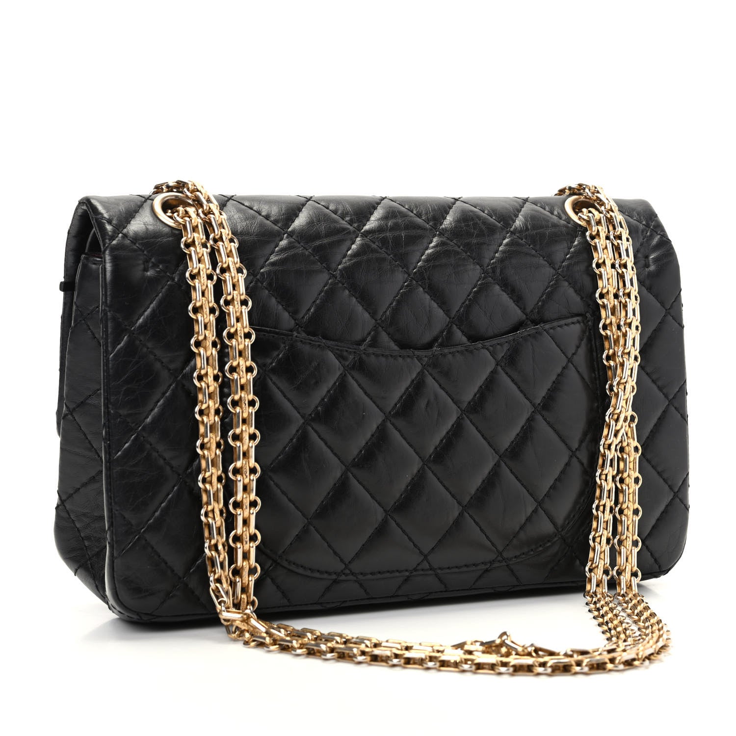 Chanel Aged Calfskin Quilted 2.55 Reissue 225 Flap Black 3 of 9