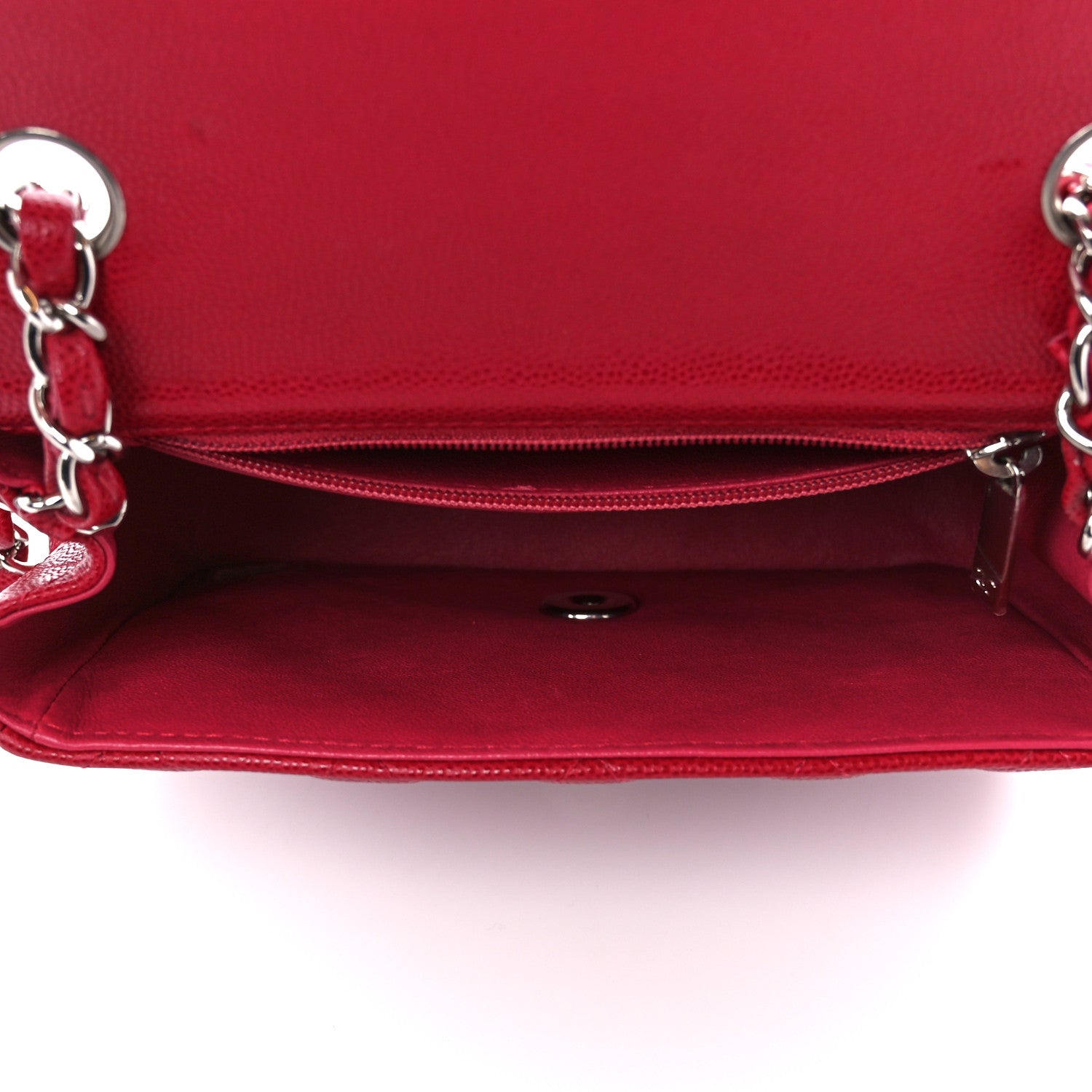 Chanel Caviar Quilted Mini Square Flap Red 5 of 11