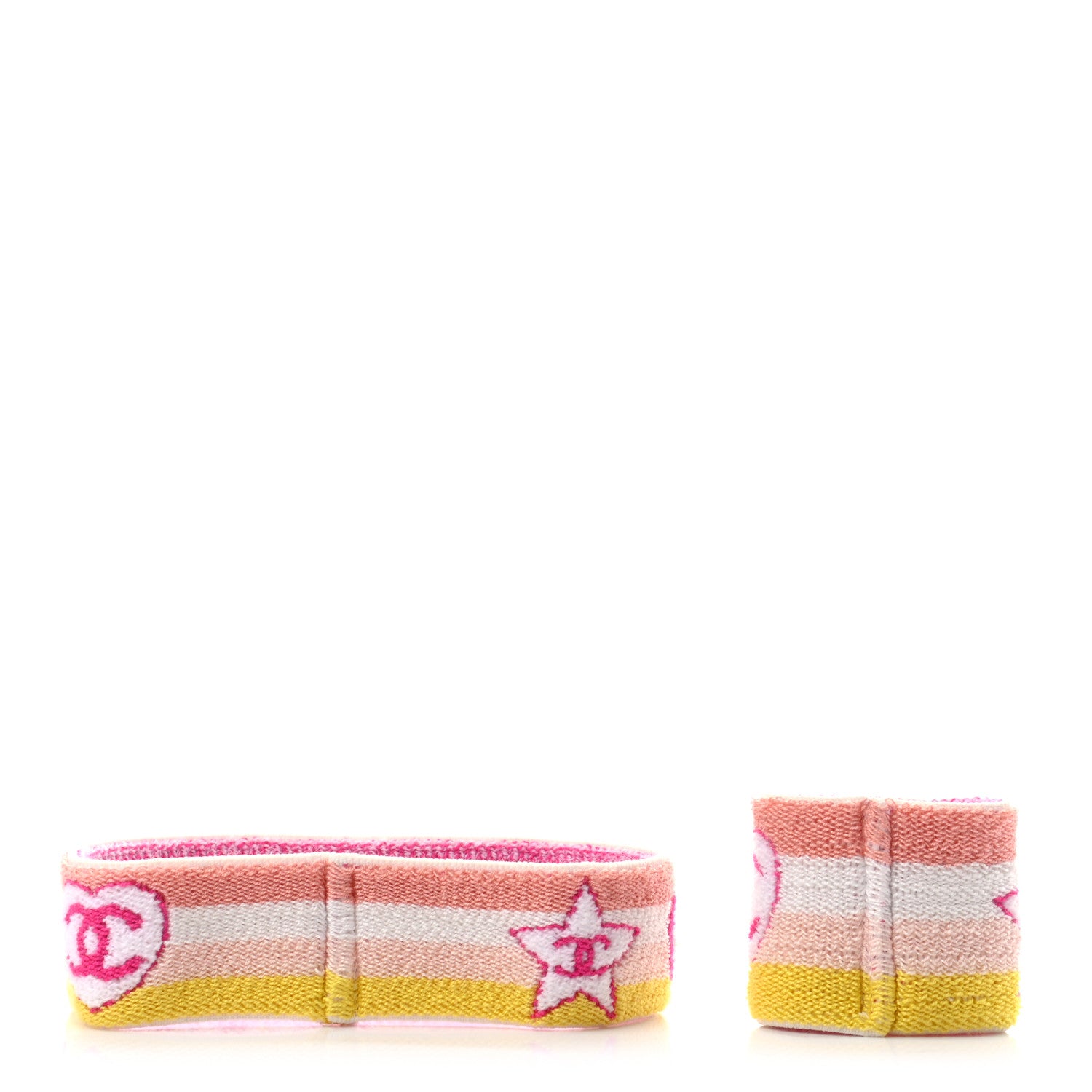 Chanel Knit Coco CC Headband Wristband Set Multicolor 4 of 6