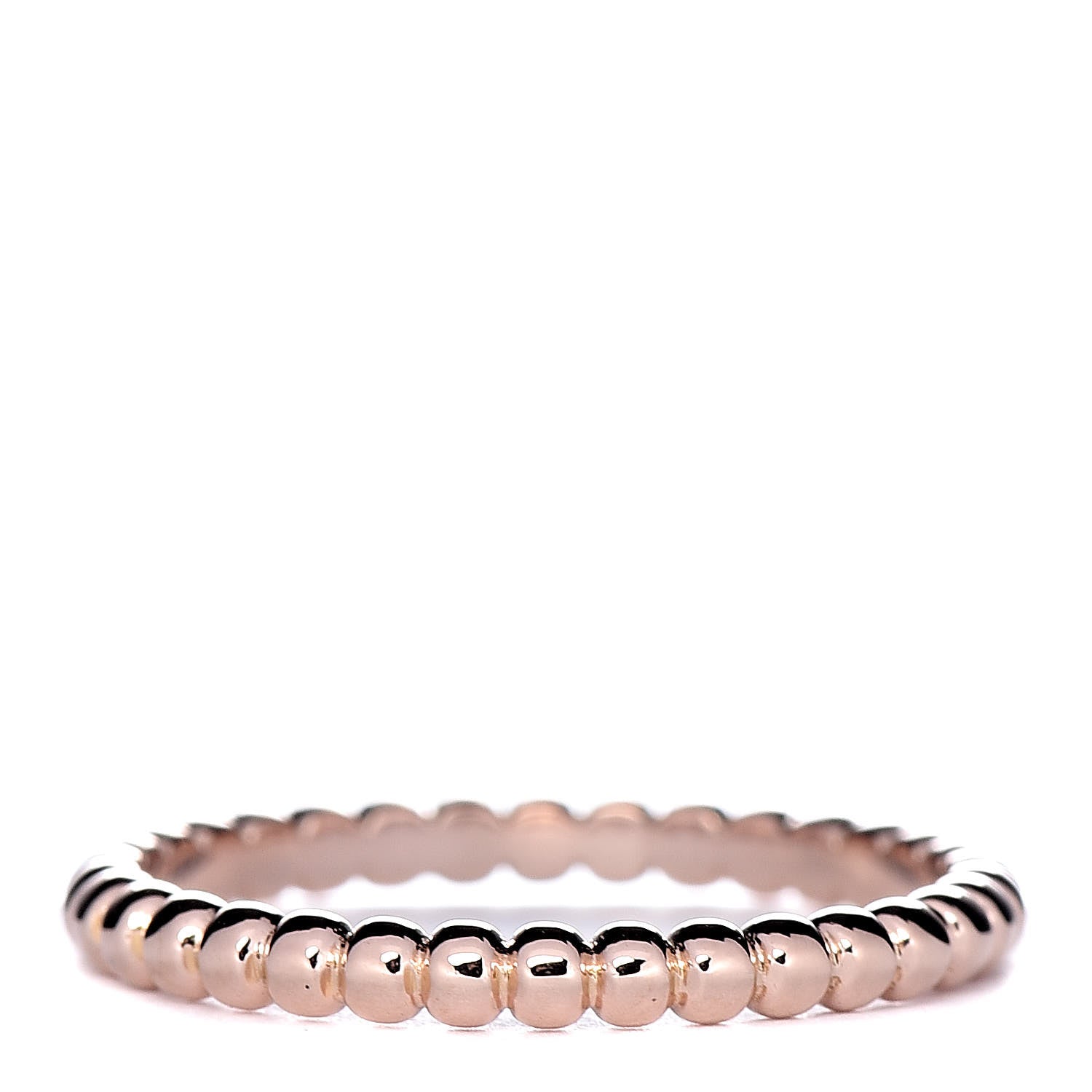 Van Cleef & Arpels 18K Rose Gold Small Perlee Ring 48 4.5 1 of 6