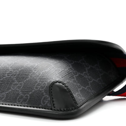 Gucci GG Supreme Monogram Web Slim Belt Bag Black Grey 10 of 10