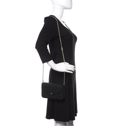 Louis Vuitton Empreinte Pochette Felicie Chain Wallet Black 2 of 11