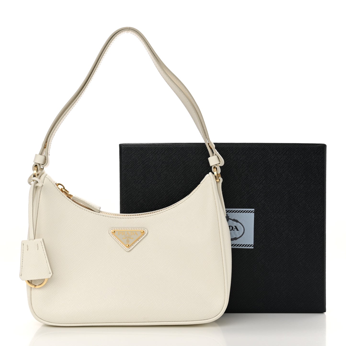 Saffiano Lux Mini Re-Edition Shoulder Bag White