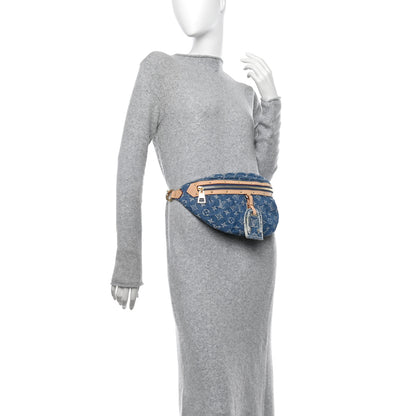 Louis Vuitton Monogram Denim High Rise Bumbag Blue 2 of 9