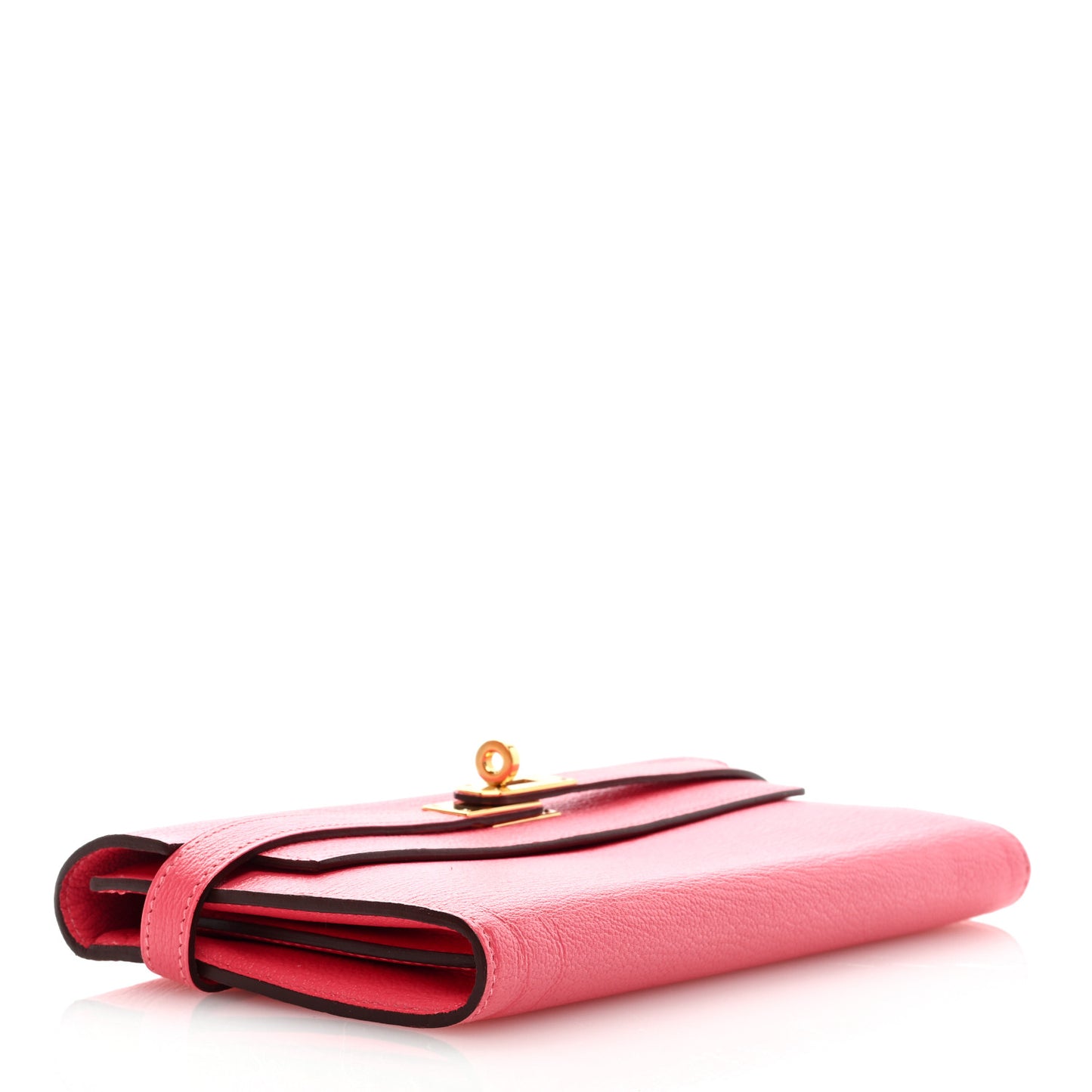 Chevre Mysore Kelly Longue Wallet Rose Lipstick