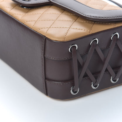 Chanel Calfskin Quilted Medium Coco Corset Flap Brown Beige 9 of 13