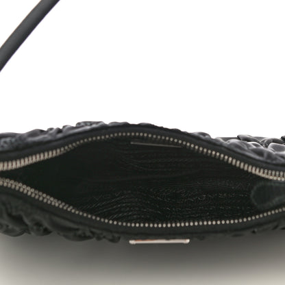 Prada Tessuto Nylon Gaufre Shoulder Bag Black 5 of 10