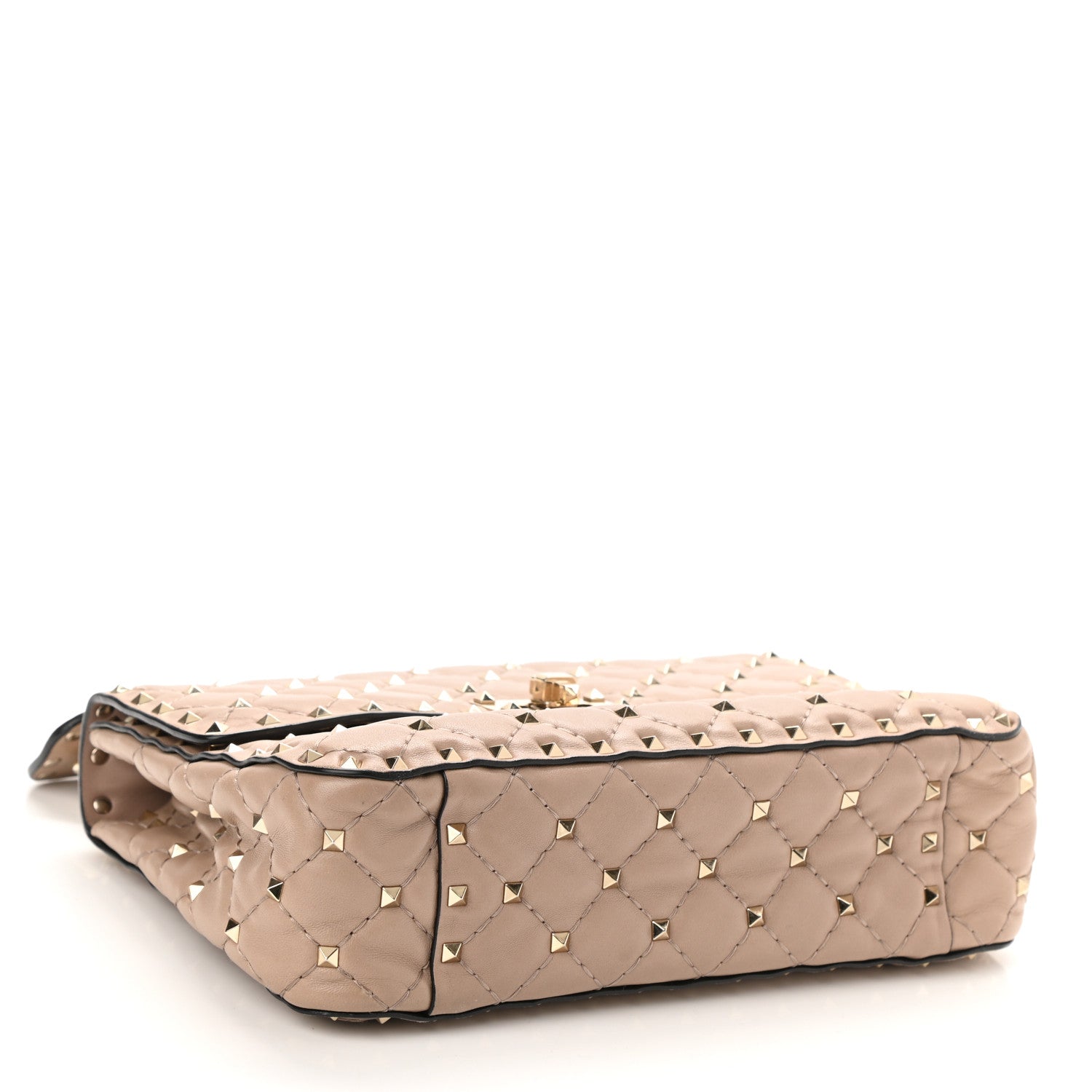 Valentino Garavani Lambskin Medium Rockstud Spike Shoulder Bag Poudre 3 of 7