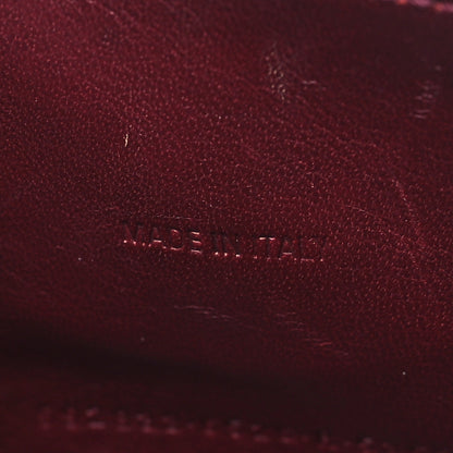 Balenciaga Calfskin Crocodile Lizard Embossed XS Patchwork Hourglass Top Handle Bag Burgundy 7 of 11