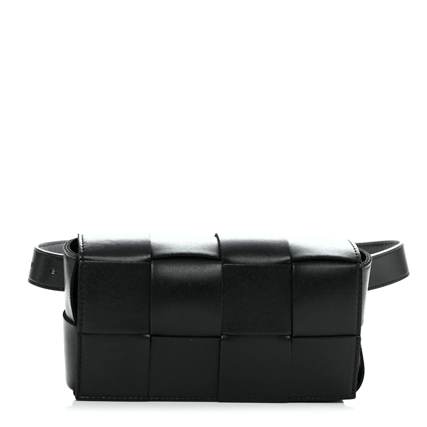 Nappa Maxi Intreccio The Belt Cassette Bag Black
