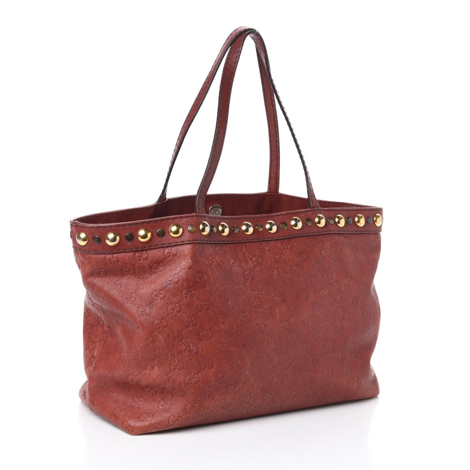 Gucci Guccissima Medium Babouska Shopping Tote Red 4 of 10