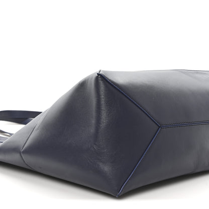 Loewe Shiny Calfskin Large Puzzle Fold Tote Abyss Blue 8 of 10