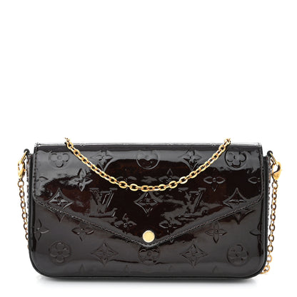 Louis Vuitton Vernis Pochette Felicie Chain Wallet Amarante 1 of 15
