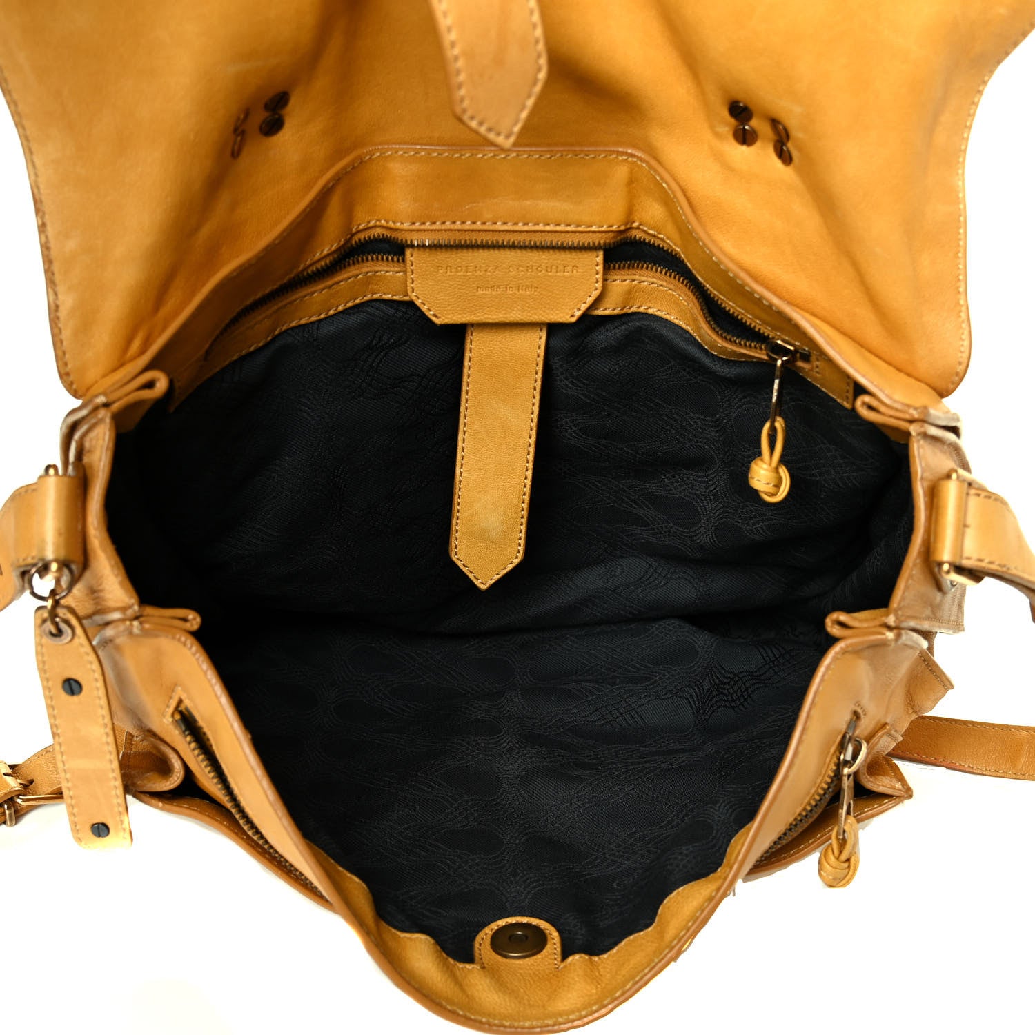 Proenza Schouler Lambskin Large PS1 Satchel Mustard 4 of 8