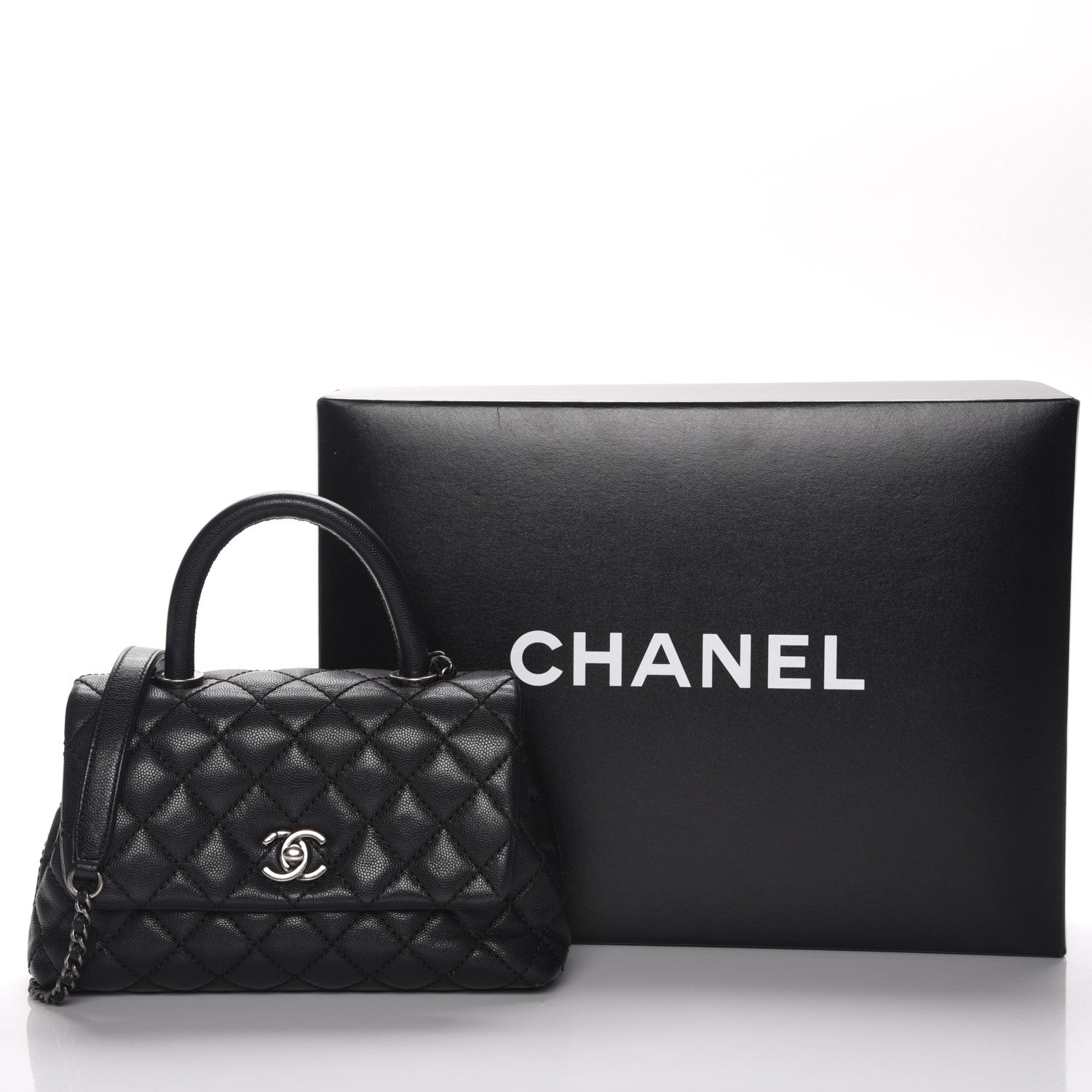 Chanel Caviar Quilted Mini Coco Handle Flap Black 8 of 8