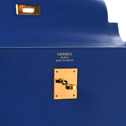 Hermes Togo Kelly Retourne 35 Bleu Electrique 6 of 12