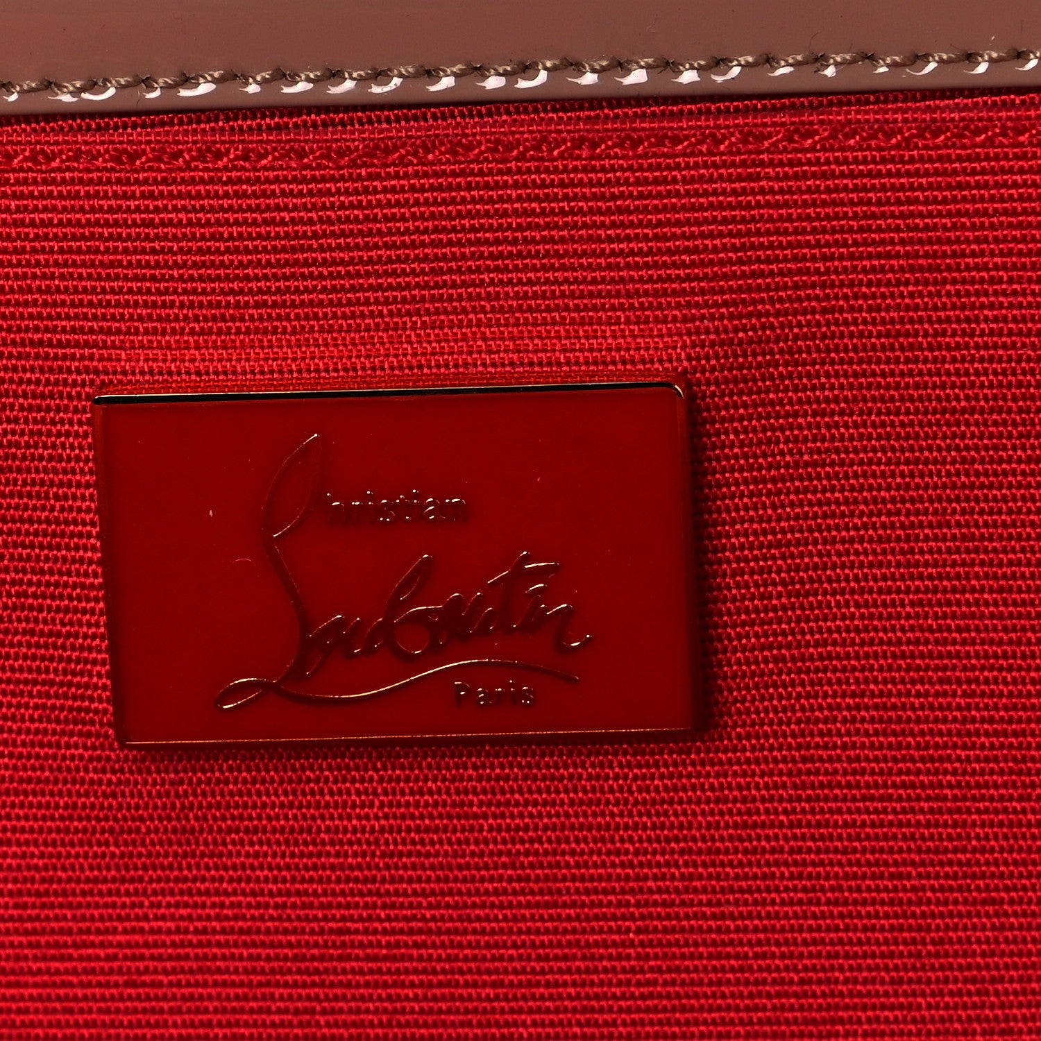 Christian Louboutin Patent Pigalle Clutch Nude 6 of 13