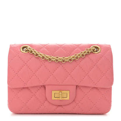 Chanel Aged Calfskin Quilted 2.55 Reissue Mini Flap Pink 1 of 11