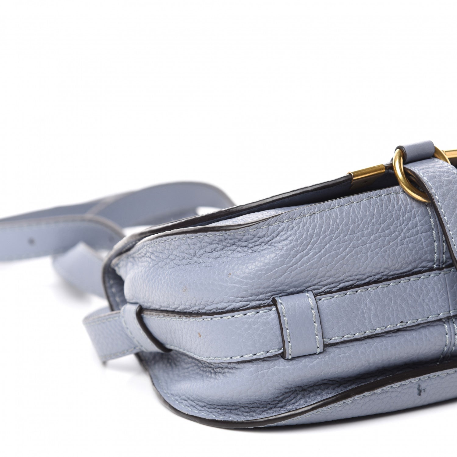 Chloe Calfskin Mini Marcie Round Crossbody Bag Washed Blue 6 of 11