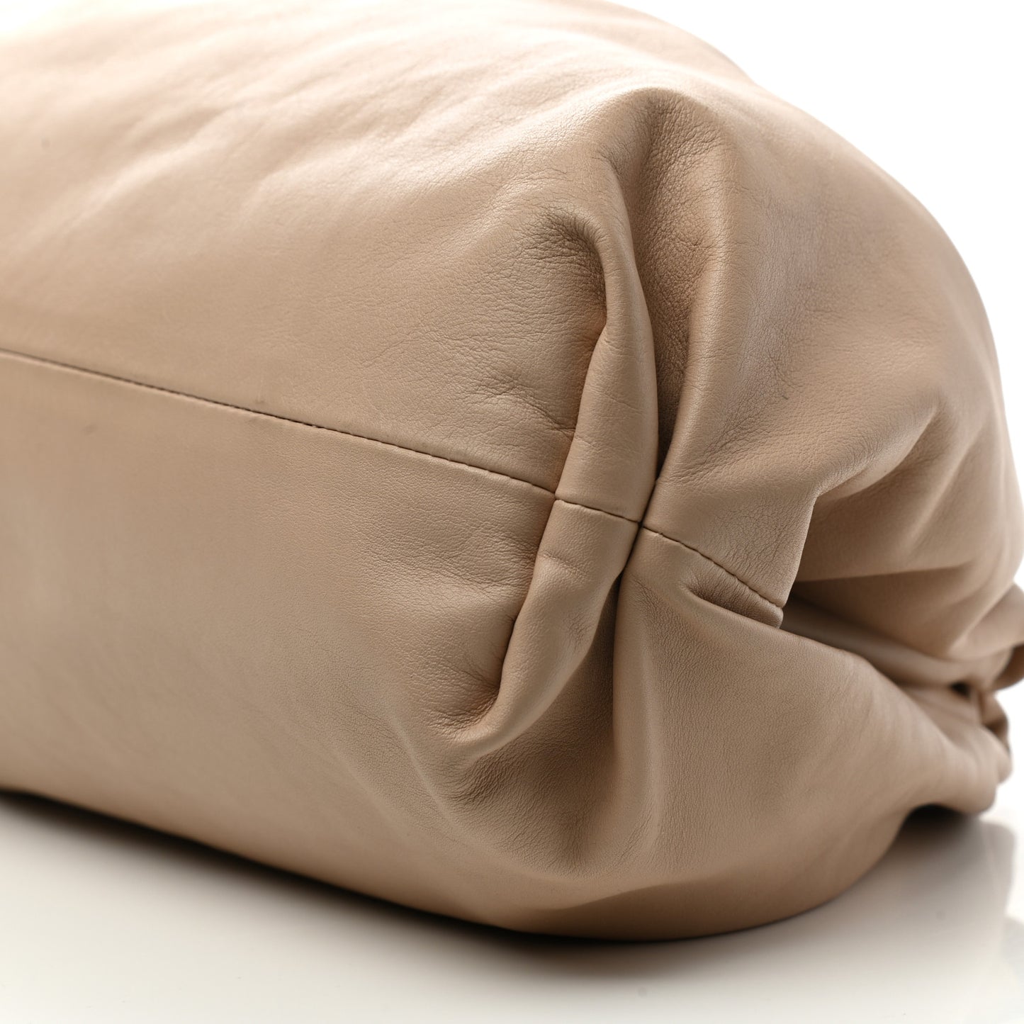 Smooth Butter Calf The Pouch Oversized Clutch Nude