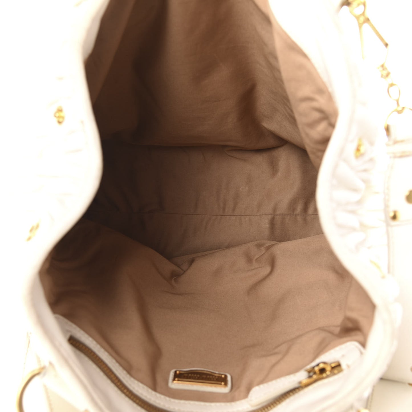 Nappa Matelasse Satchel Bianco