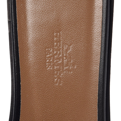 Hermes Box Calfskin Oran Sandals 37.5 Black 7 of 8