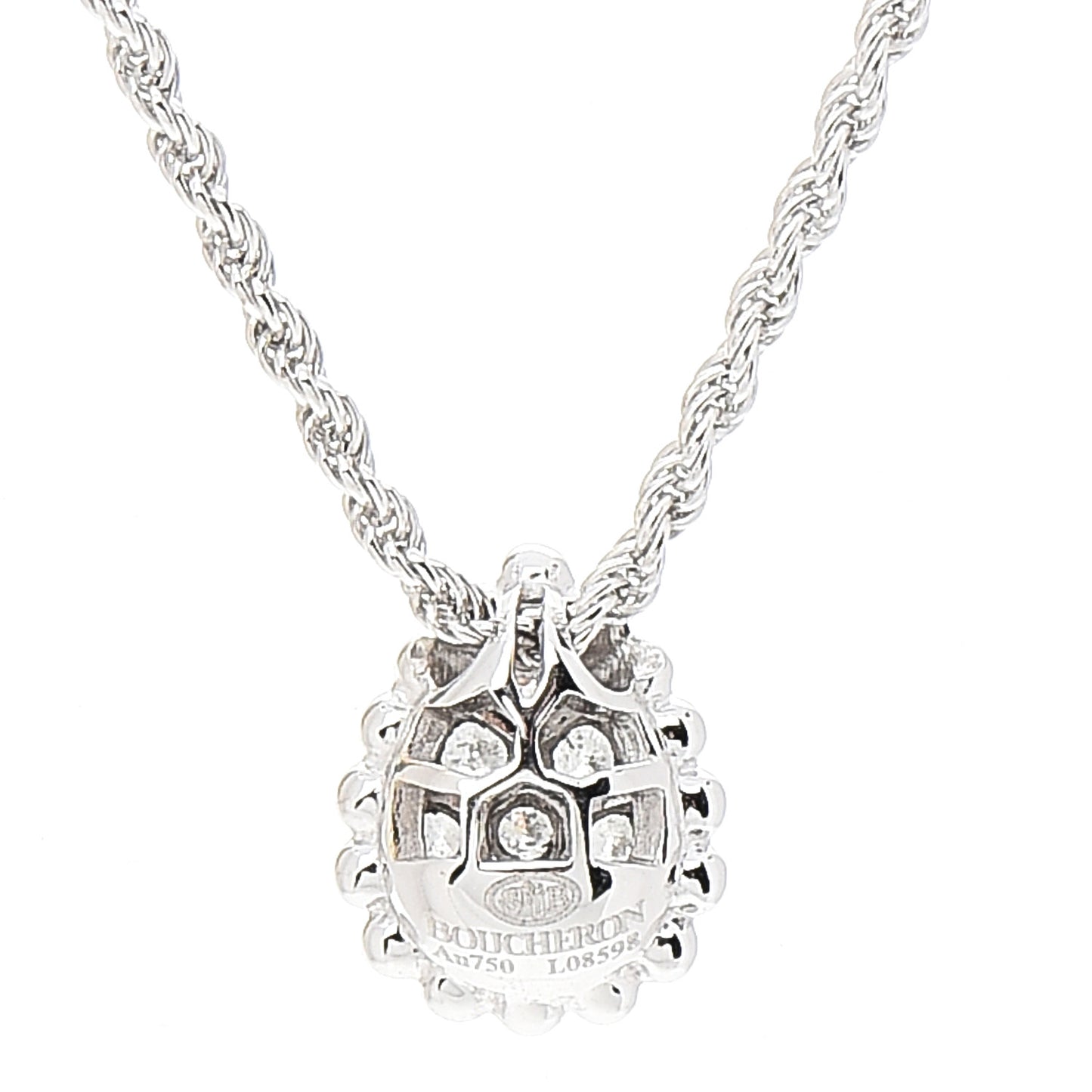 18K White Gold Diamond XS Serpent Boheme Necklace